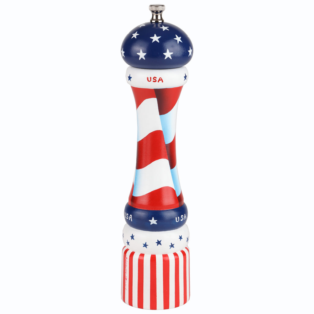 10" Imperial Hand Painted Pepper Mill - American Flag Edition