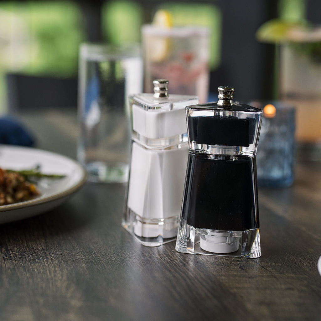 4.5" Kate Black Pepper Mill & White Salt Mill Set