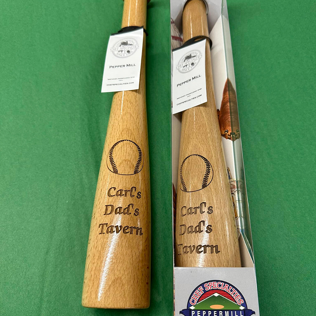 14.5" Baseball Bat Pepper Mill (optional: personalize it!)