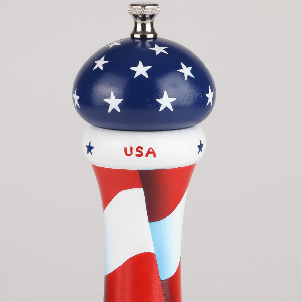 10" Imperial Hand Painted Pepper Mill - American Flag Edition