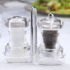 01630 4 Inch Capstan Acrylic Pepper Mill & Salt Shaker with Rack, Table View