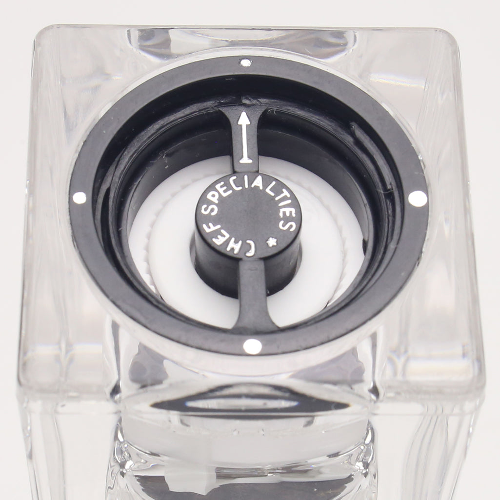 01850 Bottom View, 4-Stage Adjustable Ceramic Grinding Mechanism 