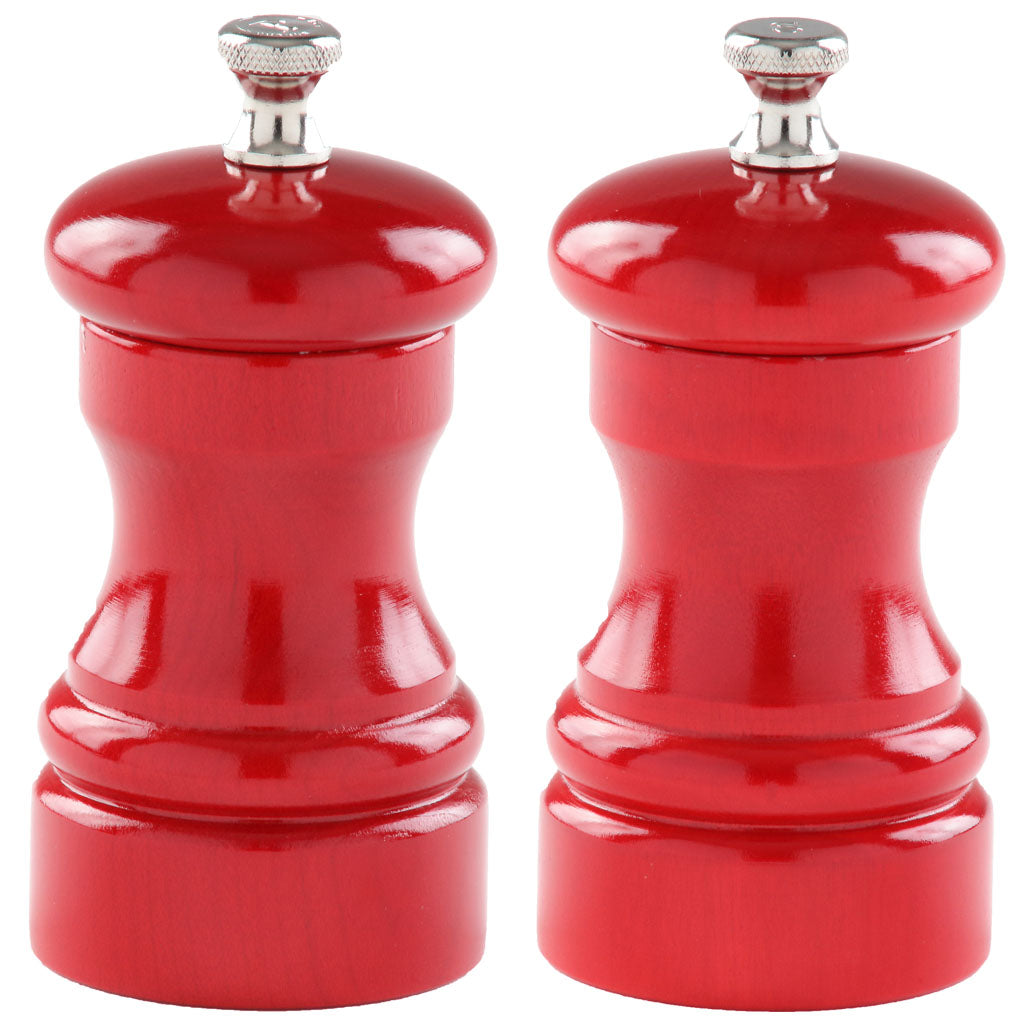 Chef Specialties 01630 4 Capstan Acrylic Pepper Mill and Salt Shaker Set  with Rack