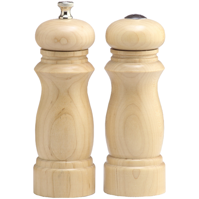 Chef Specialties 01630 4 Capstan Acrylic Pepper Mill and Salt Shaker Set  with Rack