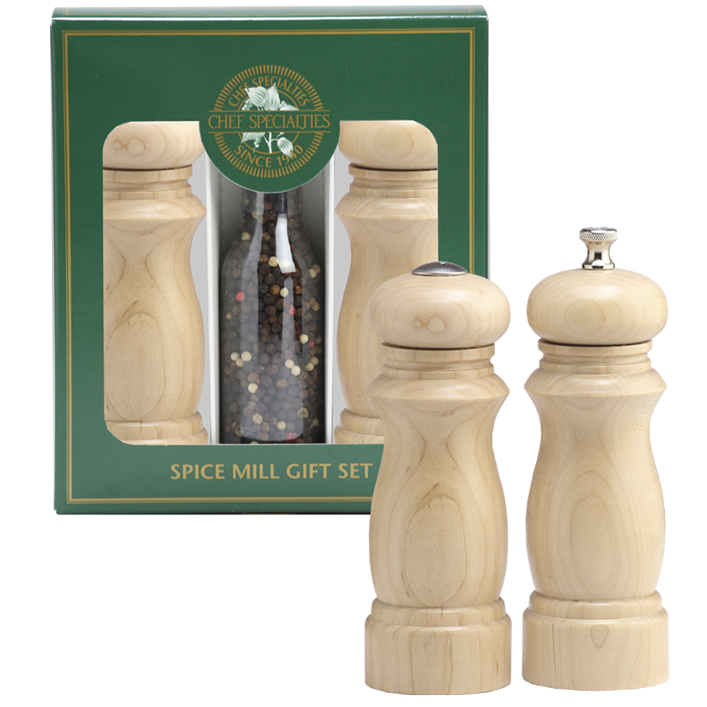 06206 6 Inch Salem Pepper Mill & Salt Shaker Gift Set, Natural 