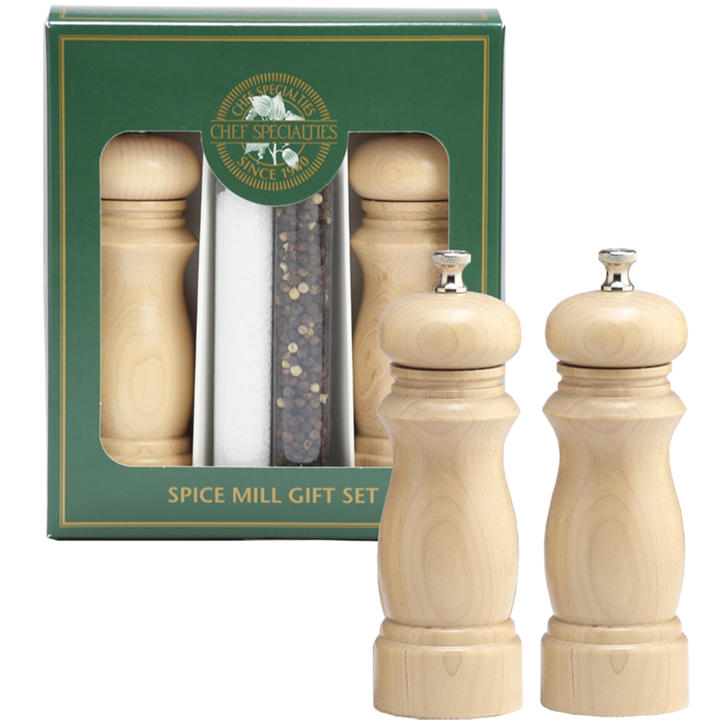 06207 6 Inch Salem Pepper Mill & Salt Mill Gift Set, Natural 