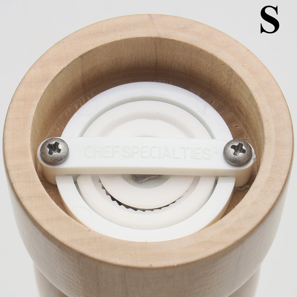 06207 Salt Mill Bottom View, Stainless Steel Grinding Mechanism