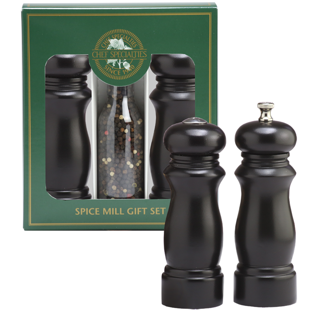 06307 6 Inch Salem Pepper Mill & Salt Shaker Gift Set, Ebony