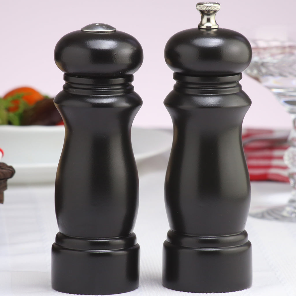 06307 6 Inch Salem Pepper Mill & Salt Shaker Gift Set, Ebony