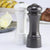 6 Inch Gunmetal Metallic Pepper Shaker and Pearl Metallic Salt Shaker 06956