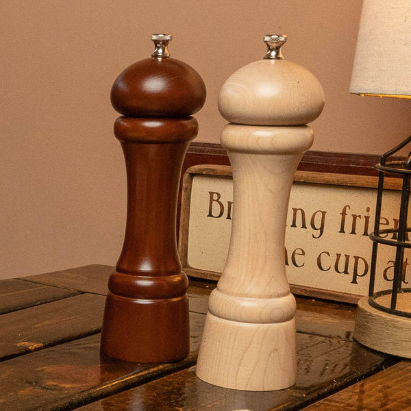 Wood/Enamel Salt & Pepper Mill Set – Abode Mercantile