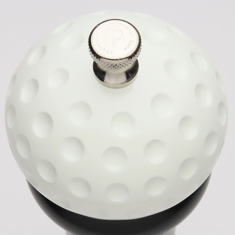 08510 8 Inch Pepper Mill with Black Finish and White Golf Ball Replica Resin Top