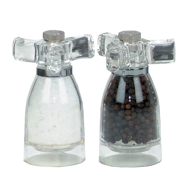 4 Capstan Acrylic Pepper Mill & Shaker Set with Rack - Chef