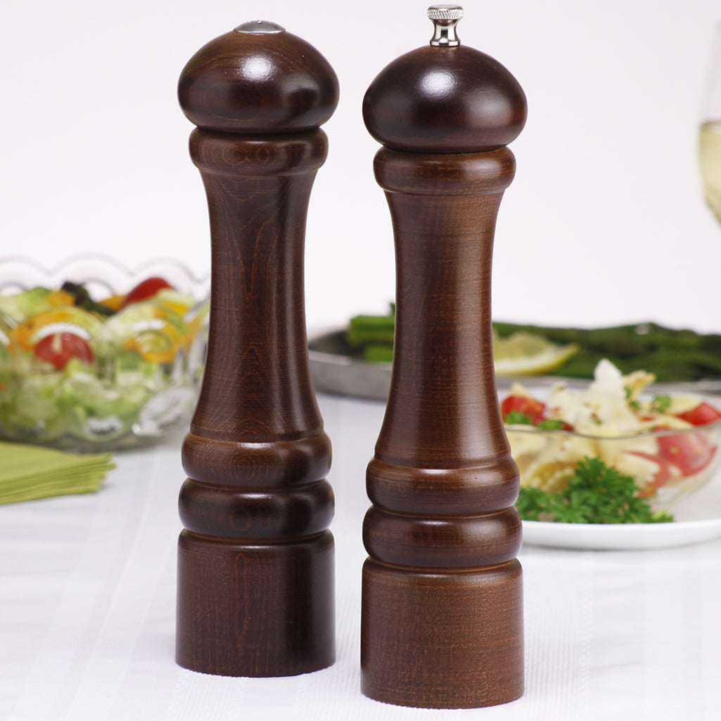 10100 10 Inch Pepper Mill & Shaker Set, Walnut