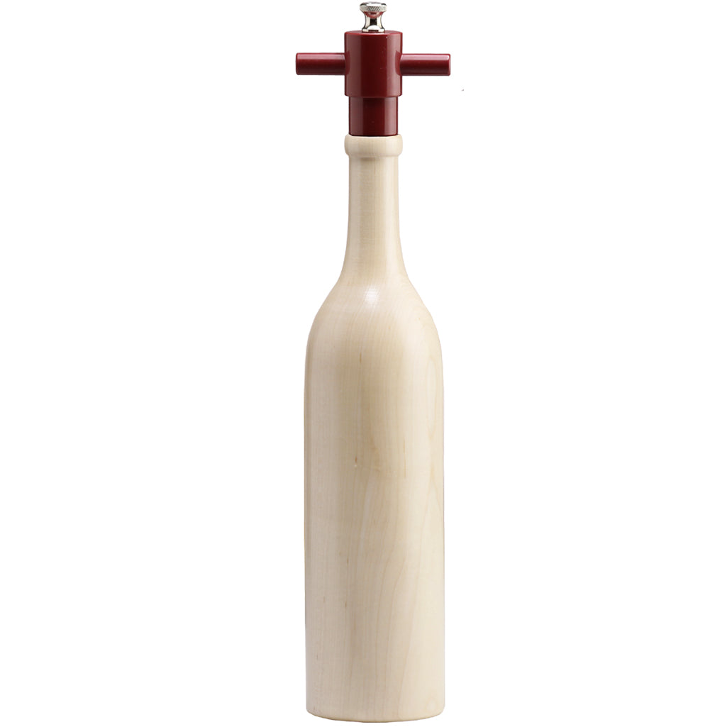 Chef Specialties 14.5 Inch Wine Bottle Replica Salt Mill with Natural Finish, 16008