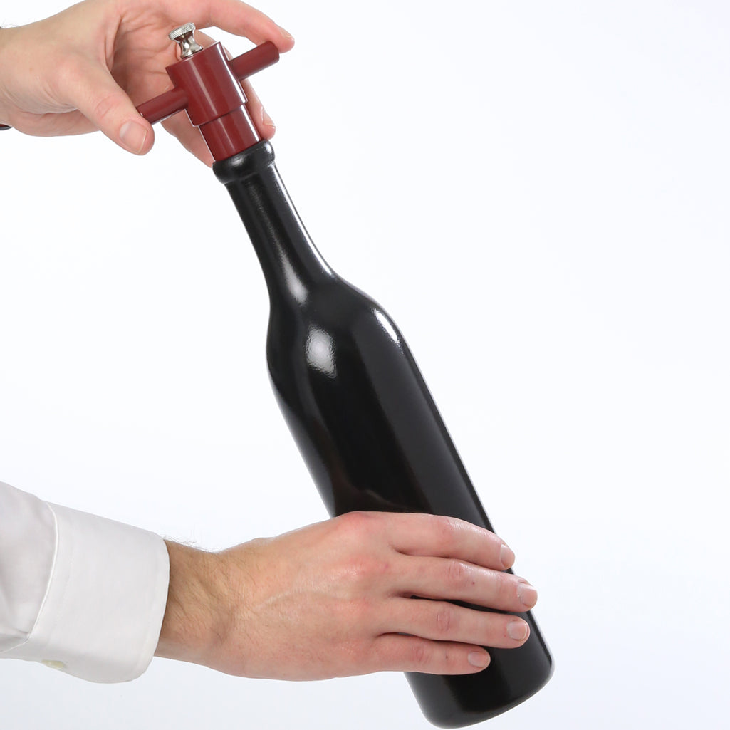 16006 14.5 Inch Wine Bottle Pepper Mill, Wine Glass Edition 