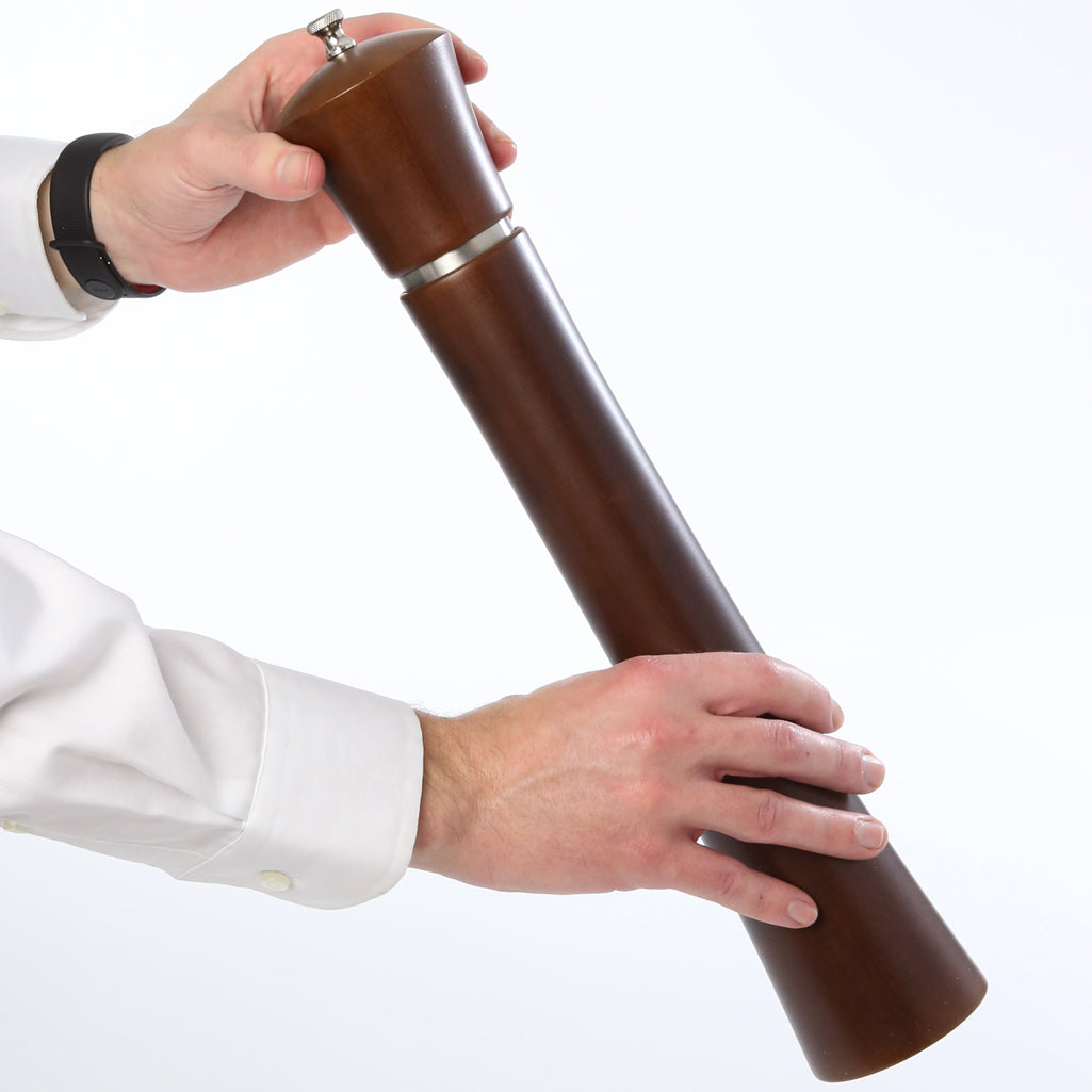 17882 17 Inch Pueblo Salt Mill, Hand View