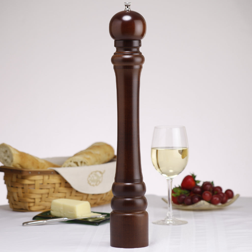18100 18 Inch Monarch Pepper Mill, Walnut, Table View