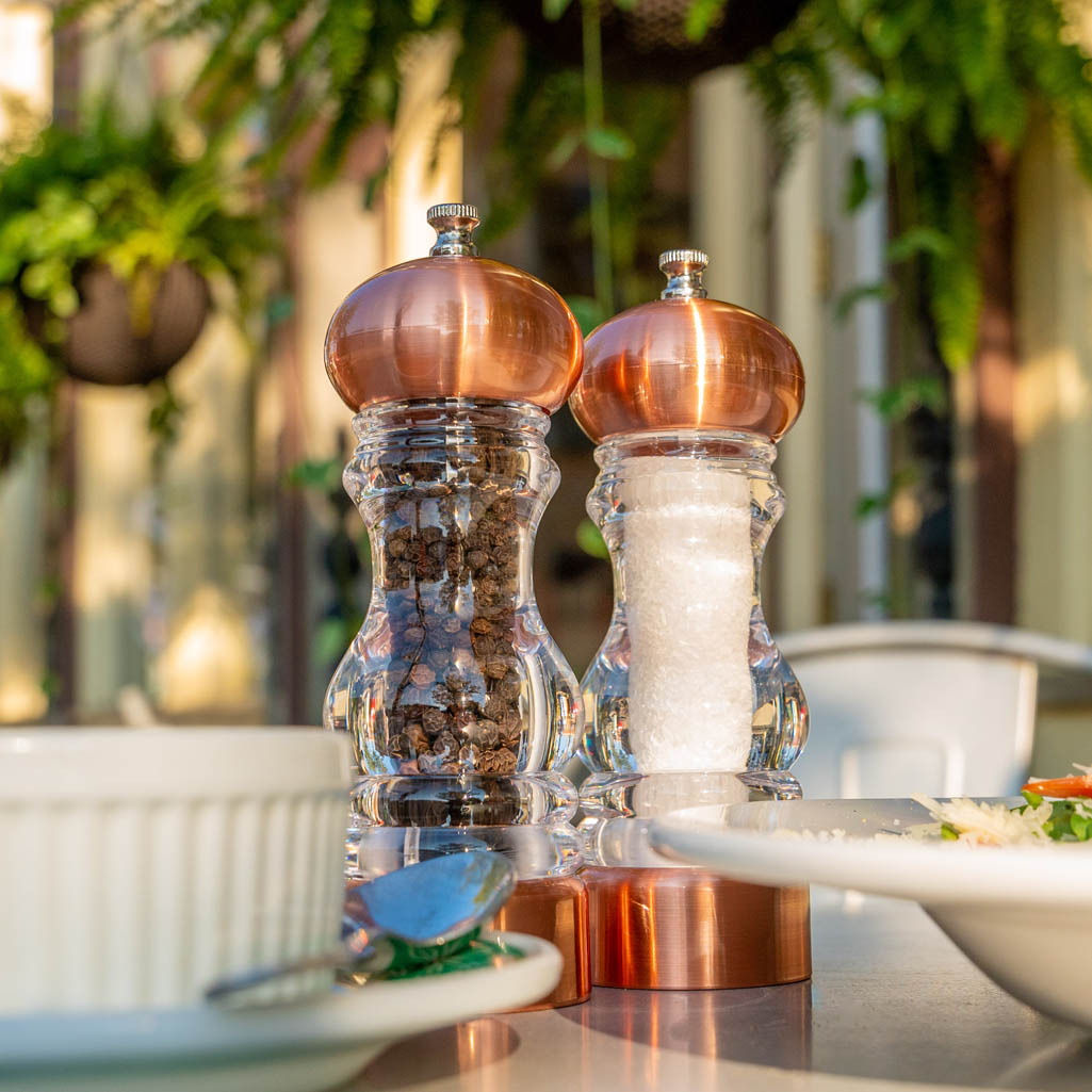 7" Vanguard Acrylic Pepper & Salt Mill Set