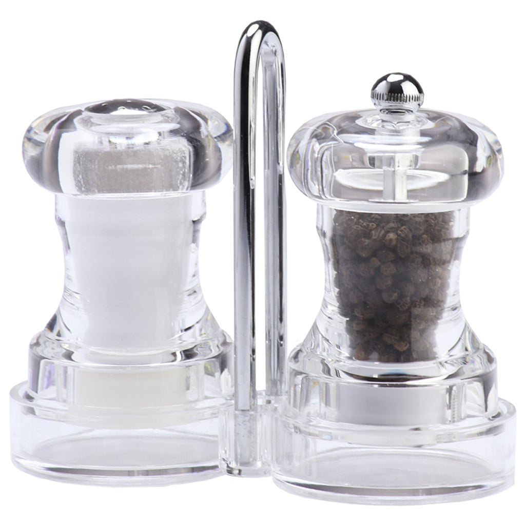 Choice 7 Acrylic Salt Shaker / Pepper Mill Combo