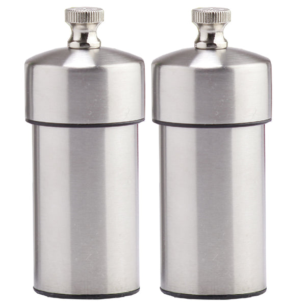 Chef Specialties 6.6 Prentiss Stainless Steel Pepper & Salt Mill Set