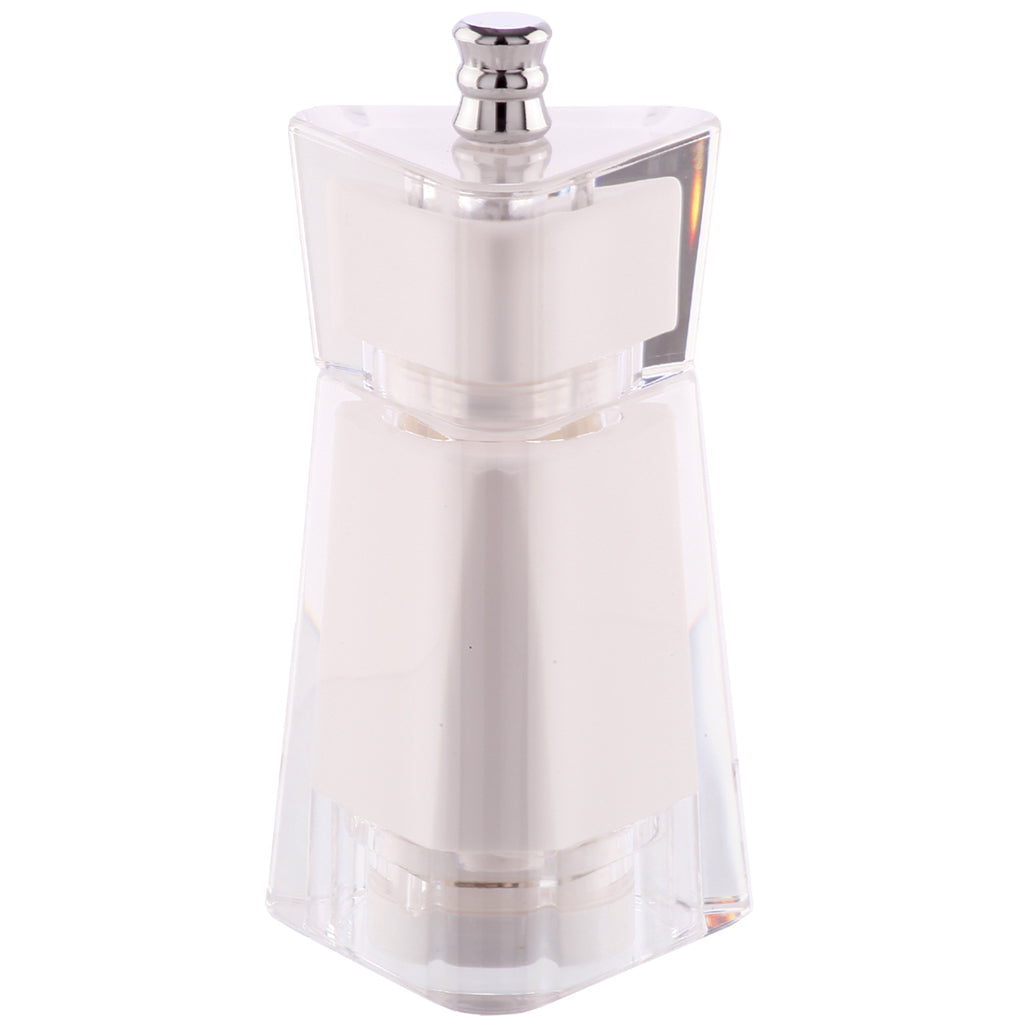 4.5 Inch White Acrylic Salt or Pepper Mill 29451