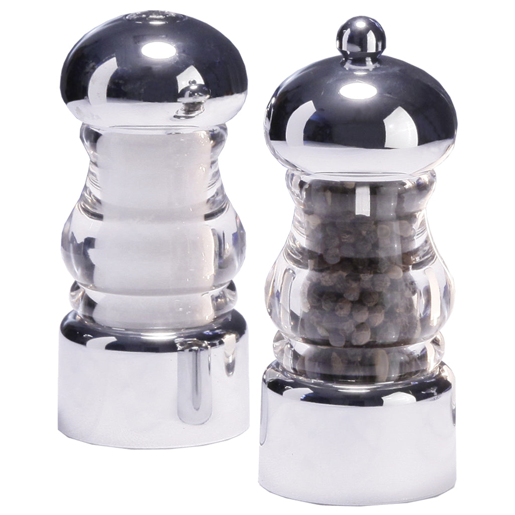 Chef Specialties 3.5 inch Cubic Pepper Mill and Salt Shaker Combo