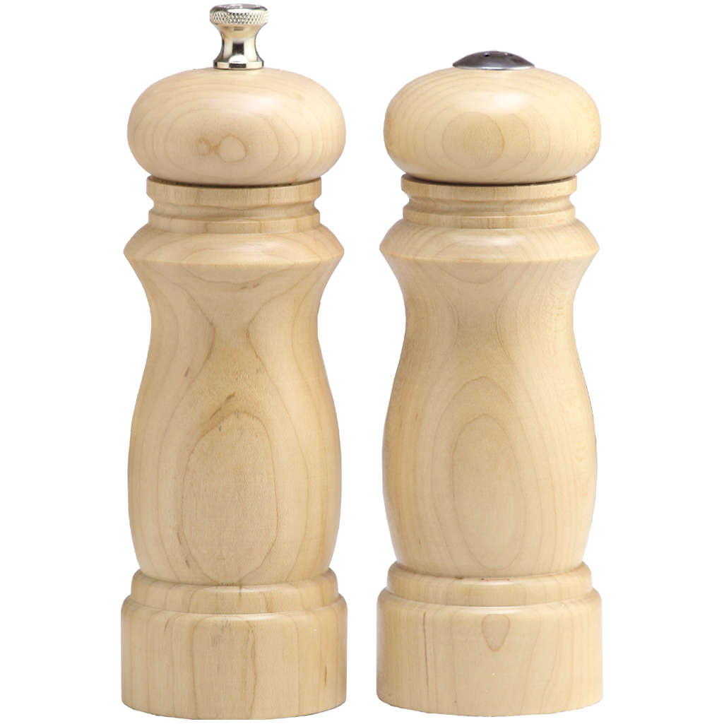 6000 6 Inch Salem Pepper Mill &amp; Salt Shaker Set, Unfinished 