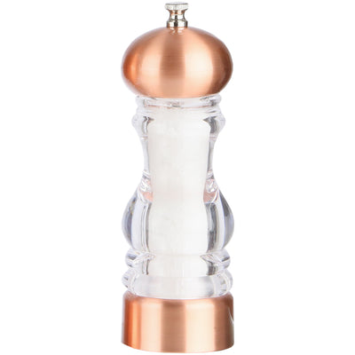 7 Inch Acrylic Salt Mill with Rose Gold Accents 29186