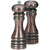 7 Inch Acrylic Pepper Mill and Salt Shaker Set with Burnished Copper Finish 90070