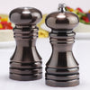 90050 5 Inch Burnished Copper Pepper Mill & Shaker Set, Table View