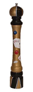 18" Hand Painted Casino Pepper Mill